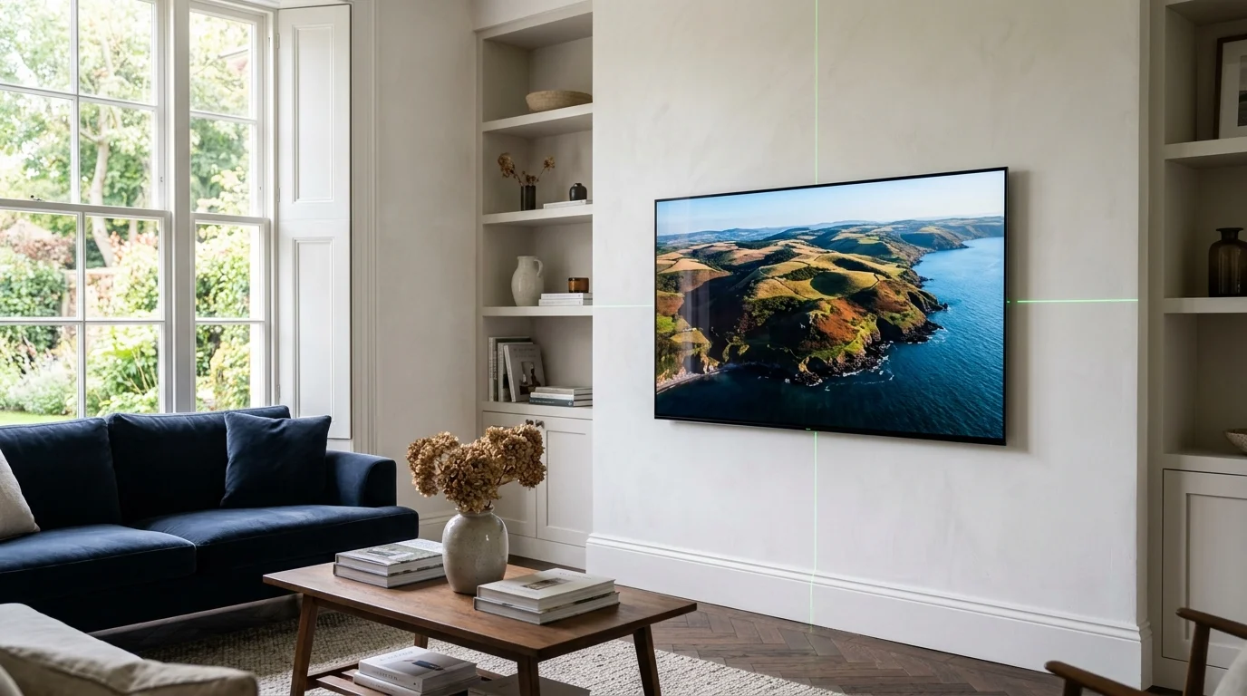 Ultra-Slim Low-Profile Flush TV Wall Mounting in Bolton