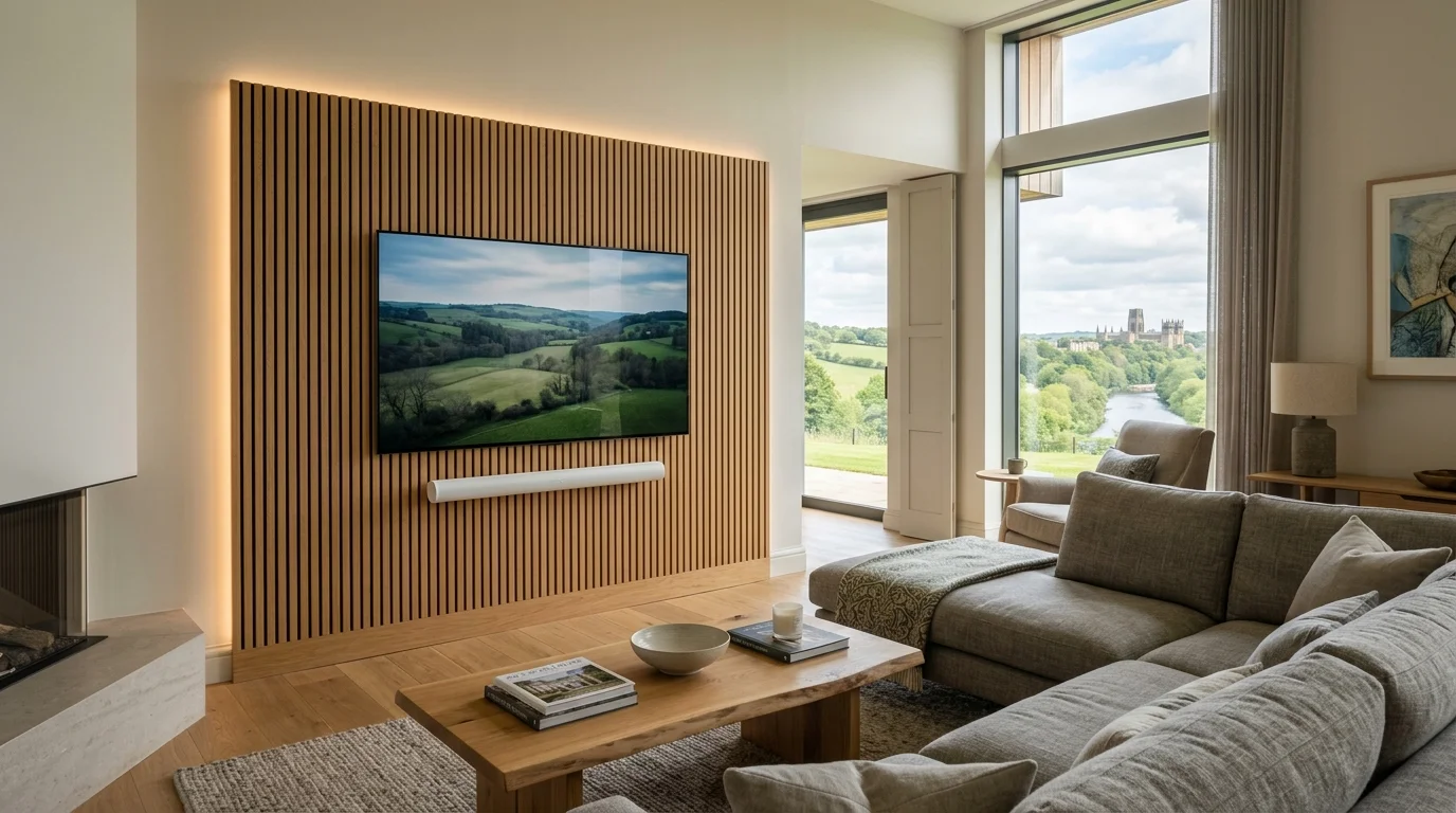 Professional TV Wall Mounting in Durham with In-Wall Cable Concealment
