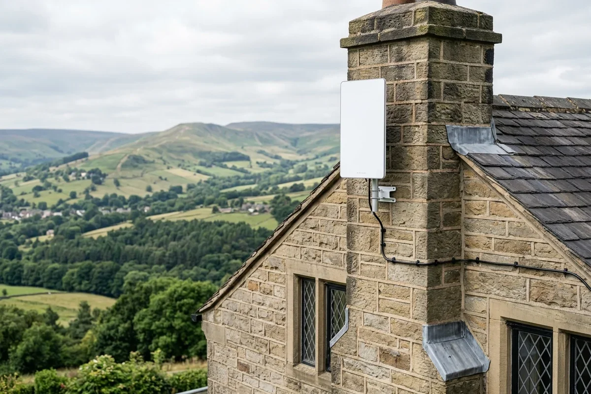 Starlink installation Ecclesall certified local dish fitting on Victorian residence