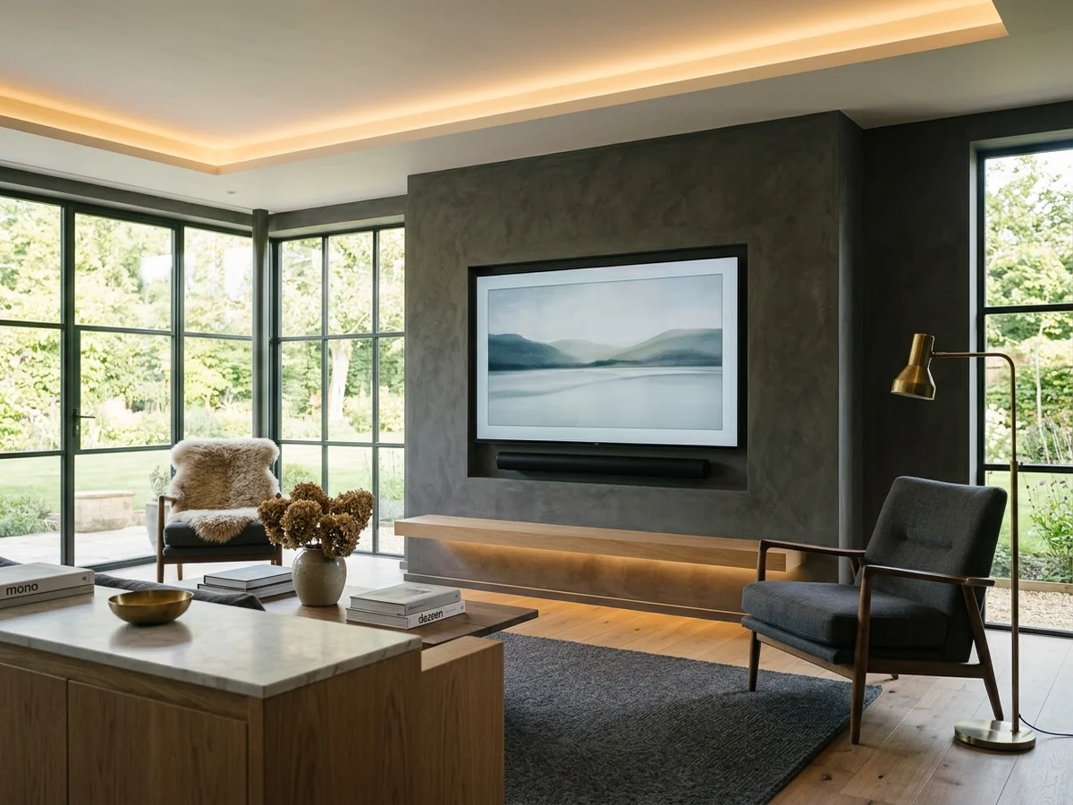 In-Wall Cavity TV Cabling and Wall Bracket Installation