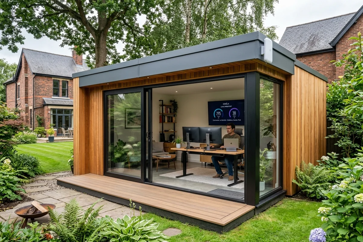 Starlink into office in garden Manchester wireless bridge link in Didsbury