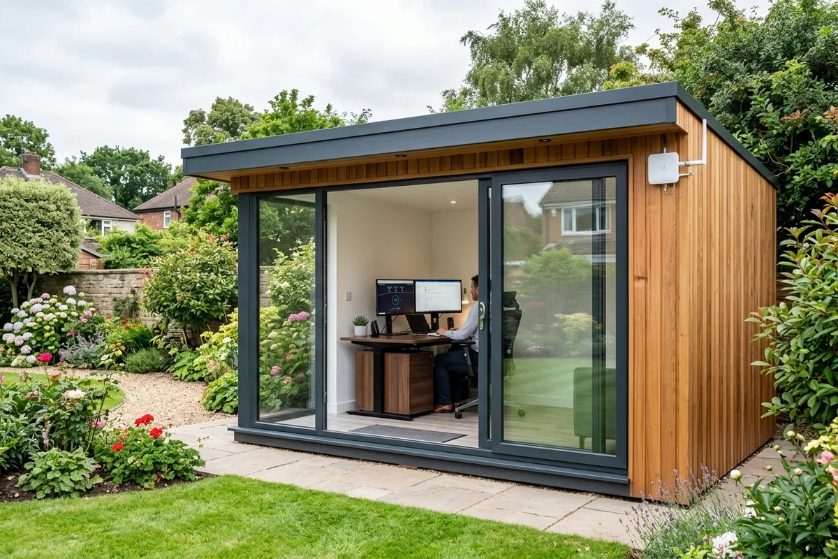 Starlink into office in garden Mapperley wireless bridge link in West Mapperley
