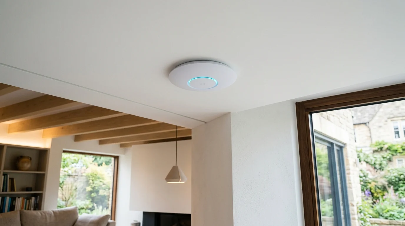 PoE powering ceiling mounted Wi-Fi 6 Access Point