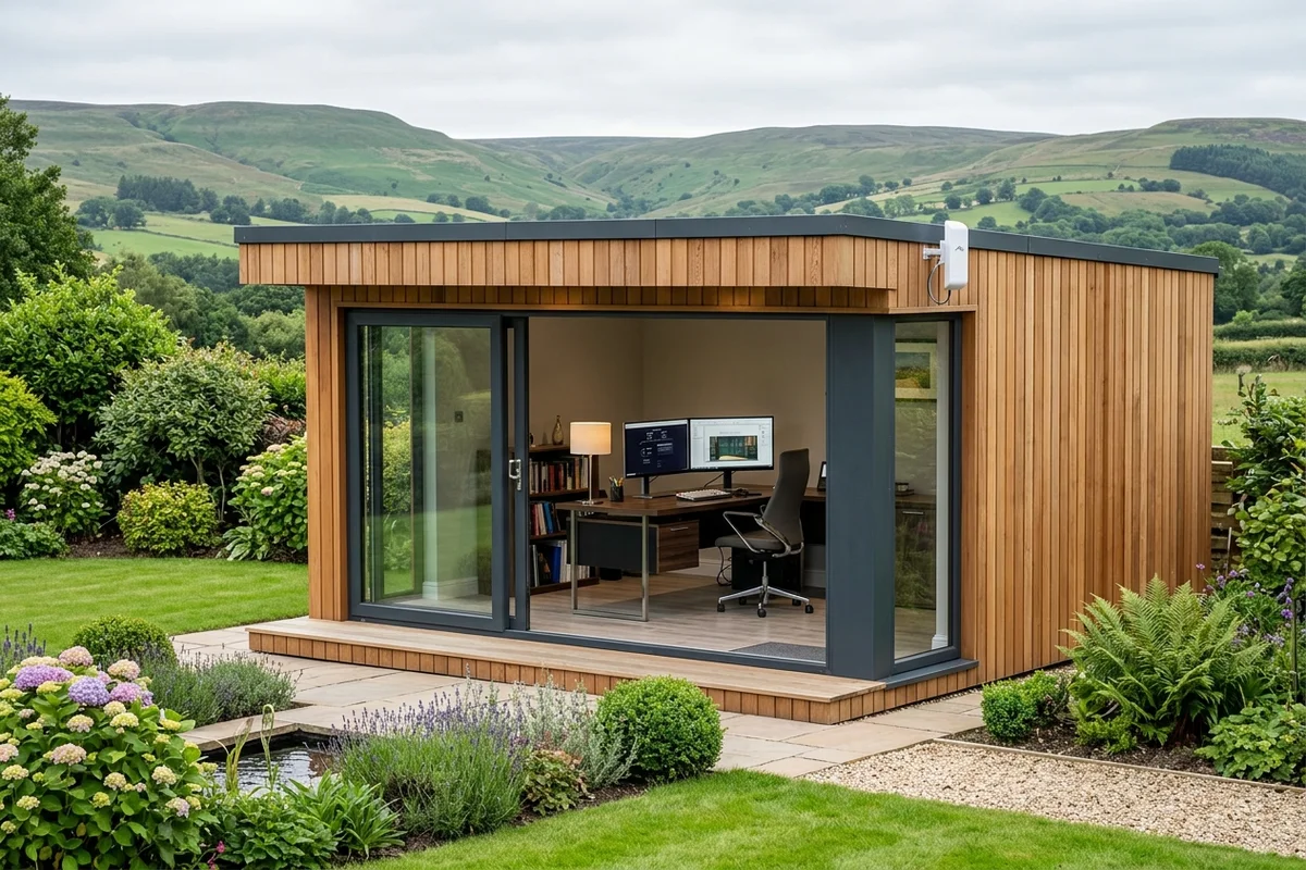 Starlink into office in garden Middlesbrough wireless bridge link in Nunthorpe