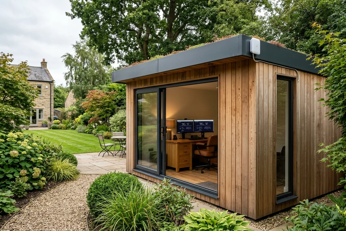Starlink into office in garden Newcastle wireless bridge link in Jesmond