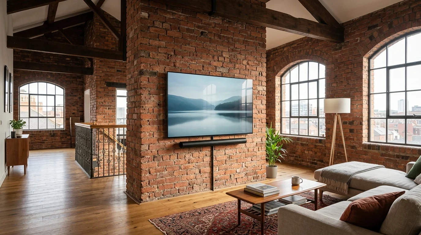 Professional TV Wall Mounting in Nottingham with In-Wall Cable Concealment