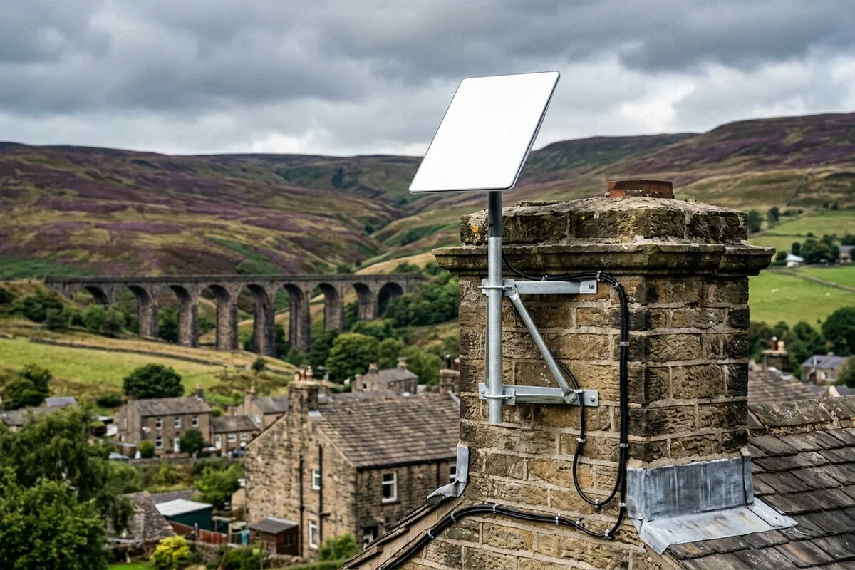 Starlink installation Royton certified local dish fitting on Victorian residence