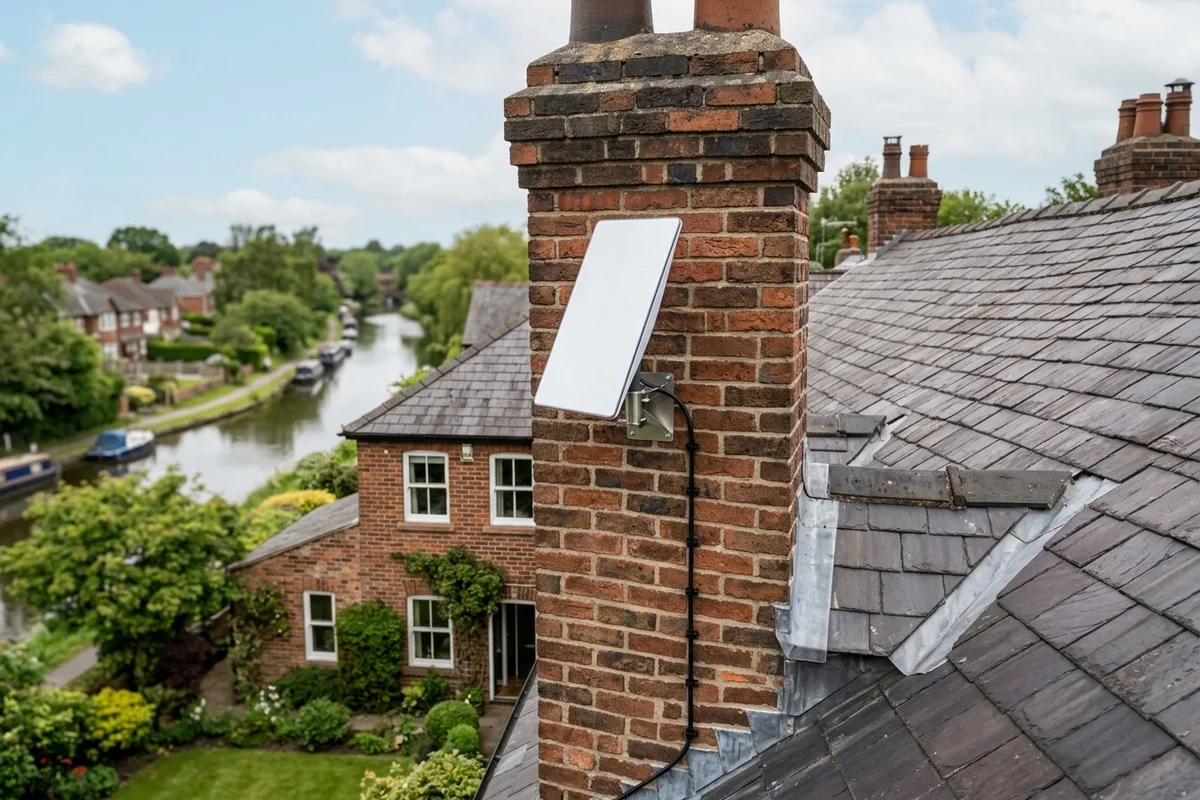 Professional Starlink dish installation in Winwick