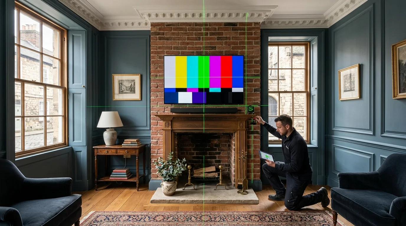 Professional TV Wall Mounting in York with In-Wall Cable Concealment