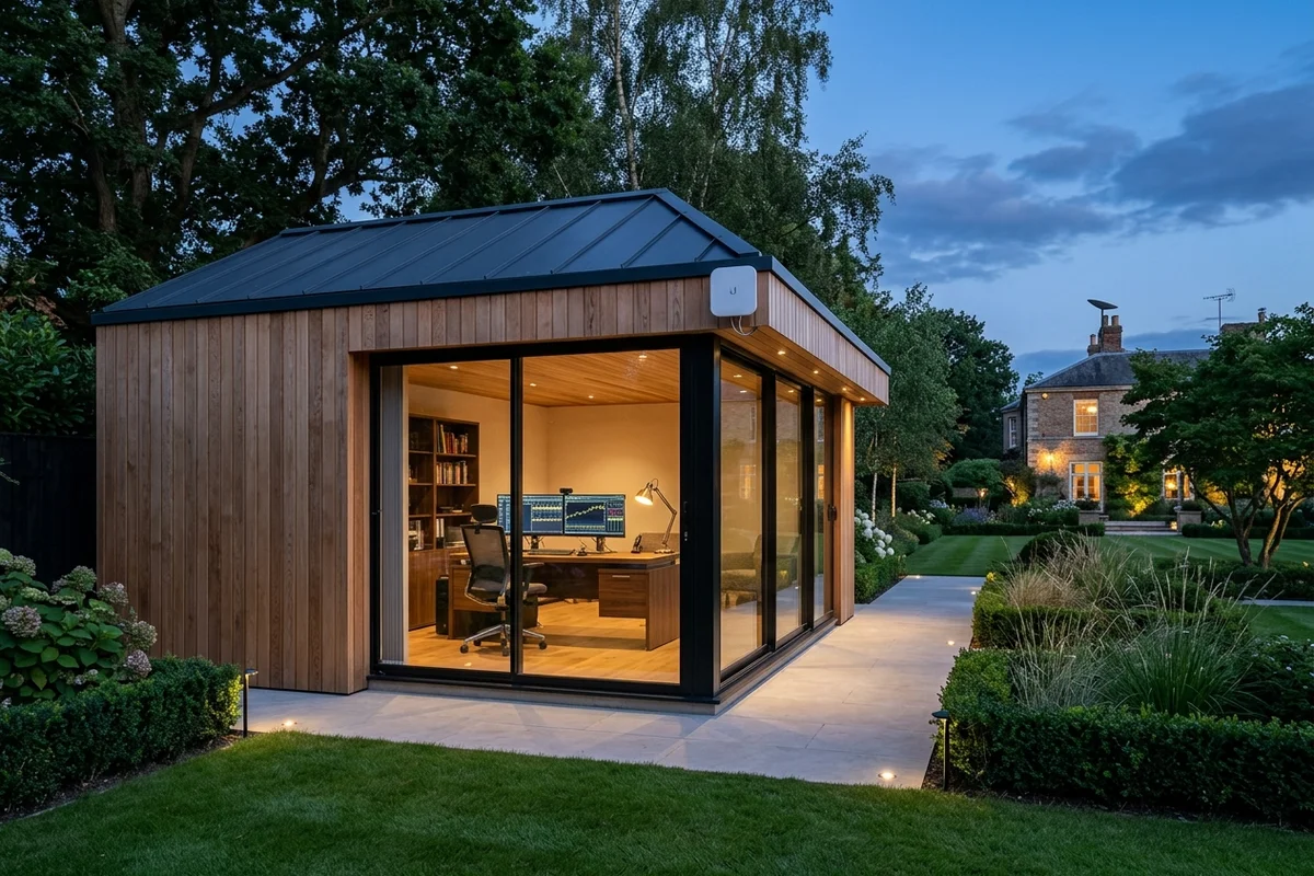 Starlink into office in garden York wireless bridge link in Bishopthorpe